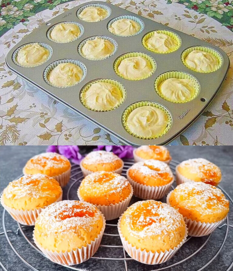 Muffin al quark della nonna con budino alla vaniglia, d’ora in poi cuocerò solo questi muffin