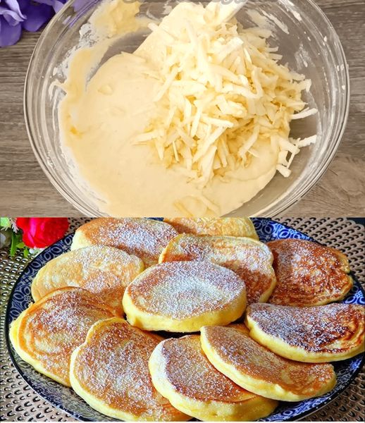 Potrei mangiarli quasi ogni giorno, pancake allo yogurt e mele in 3 minuti