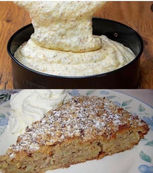 Torta di mele, cannella e noci che viene buonissima