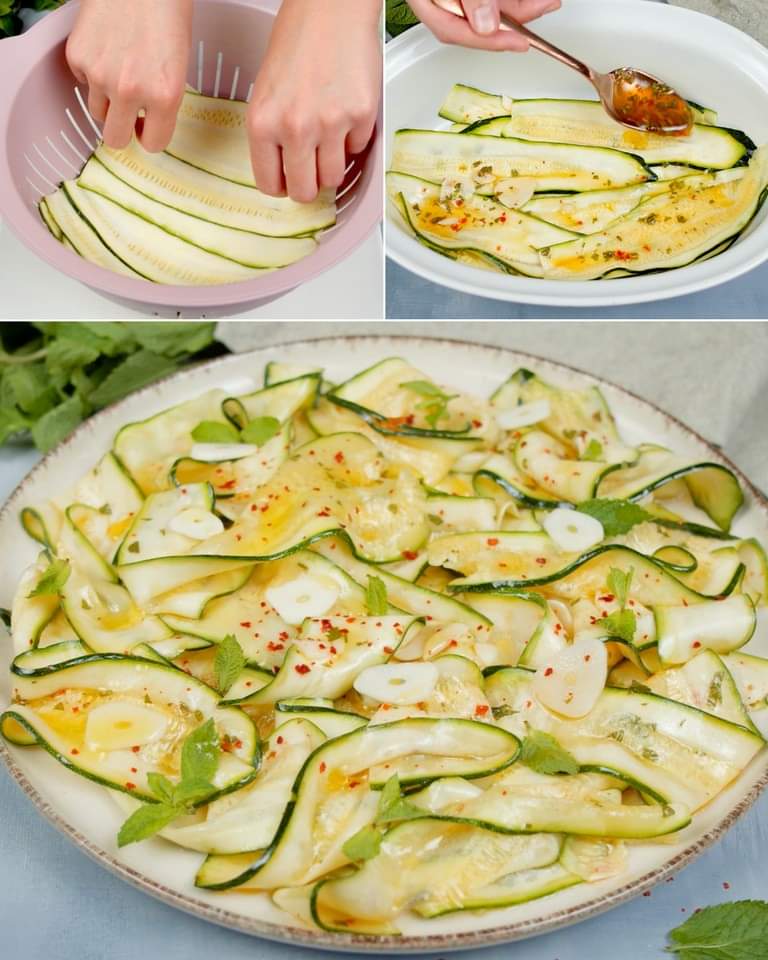 Zucchine marinate crude: un contorno sfizioso e facile da preparare!