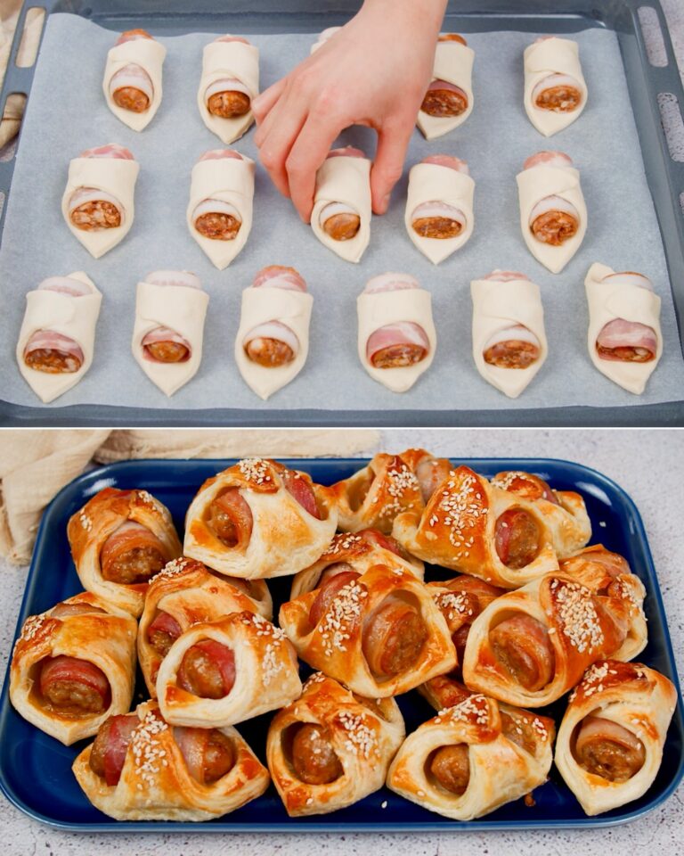 Involtini di salsiccia facili con solo 3 ingredienti