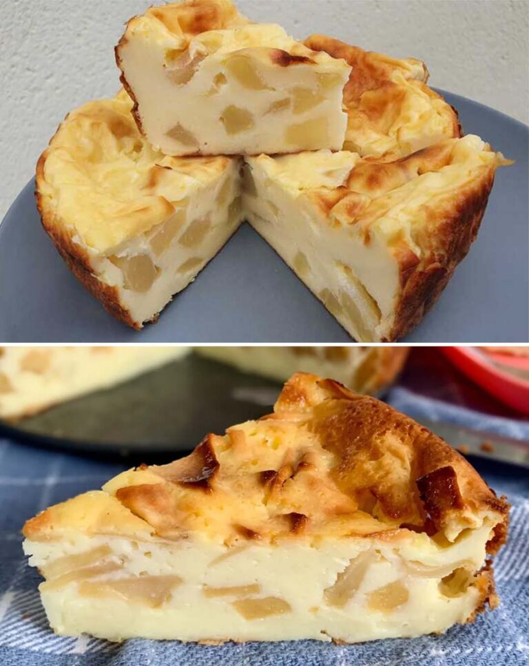 Flan di mele e yogurt