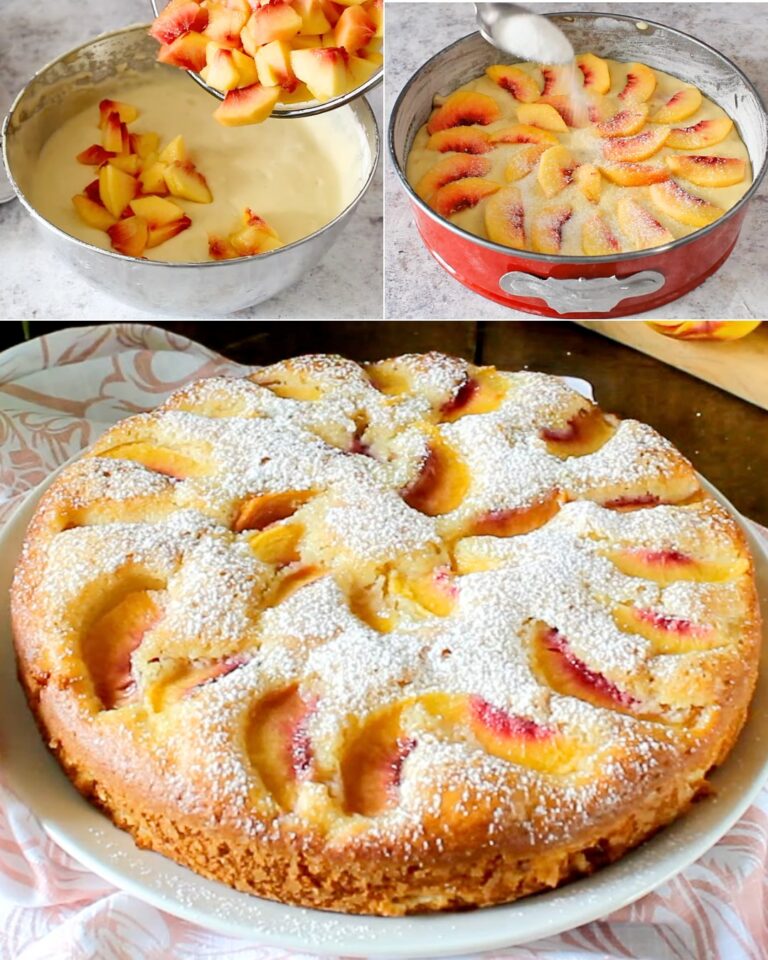 TORTA DI PESCHE SOFFICISSIMA