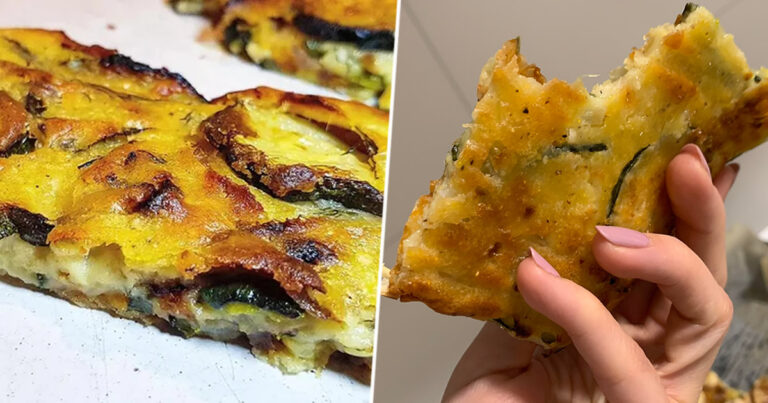 La cena super-leggera con 6 zucchine, 2 uova e solo un po’ di farina