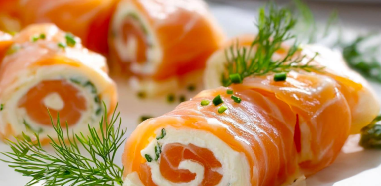 Involtini di salmone con formaggio fresco: un antipasto facile ed elegante