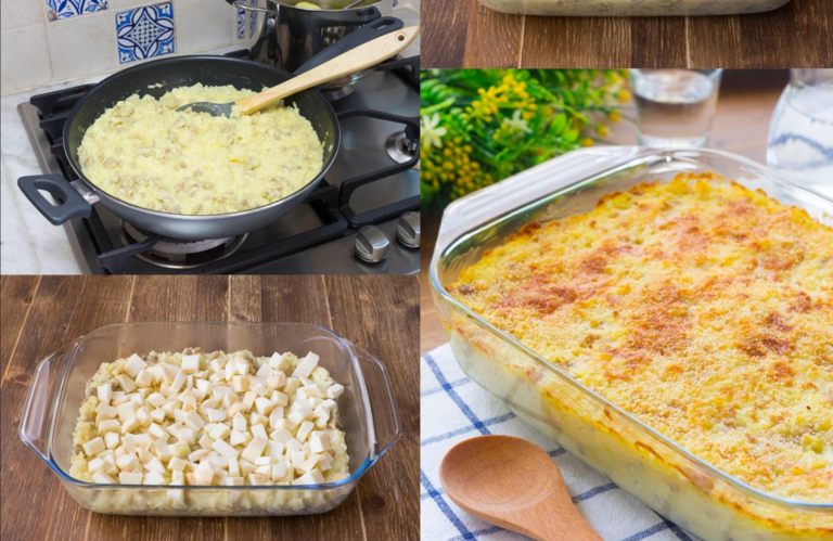 Sformato di riso salsiccia e scamorza