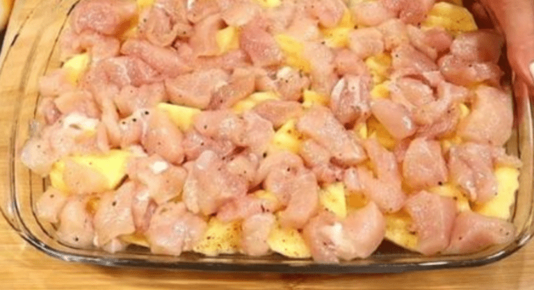 Pollo e patate gratinati, che piatto delizioso