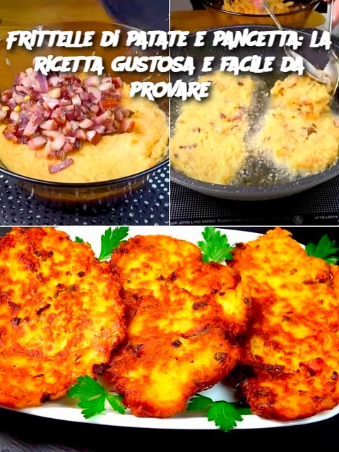 Frittelle di patate e pancetta: la ricetta gustosa e facile da provare