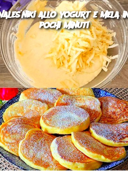 Naleśniki allo yogurt e mela in pochi minuti