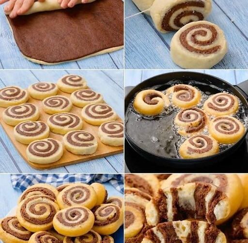 Girelle fritte al cacao