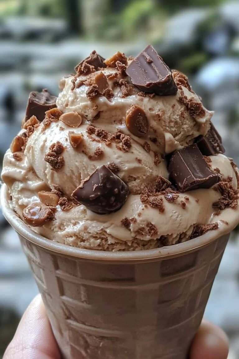 Gelato Moose Tracks con tazze di burro di arachidi e fudge