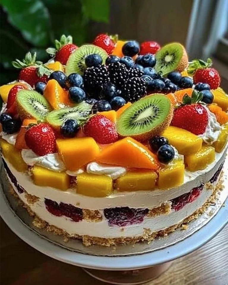 Cheesecake all'insalata di frutta