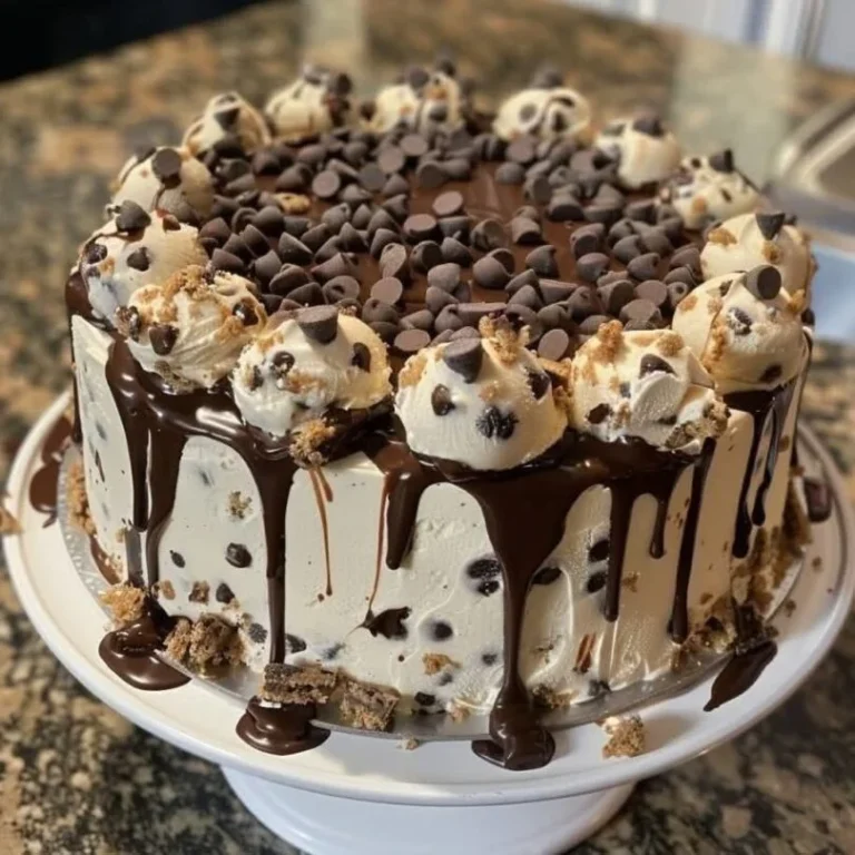 Torta gelato con impasto per biscotti al cioccolato