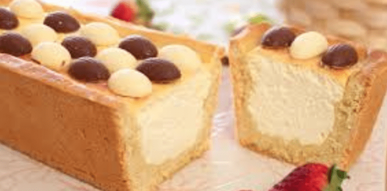 Crostata cheesecake con ovetti di Pasqua