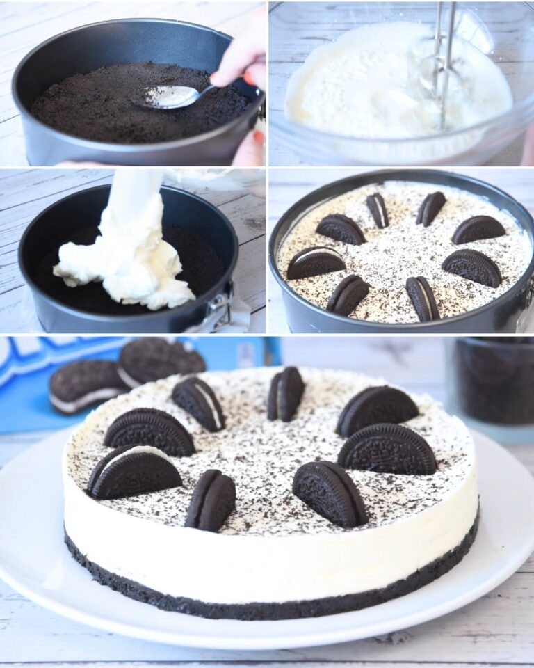 Deliziosa e cremosa cheesecake Oreo