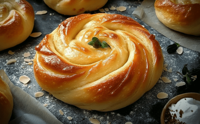 Rotoli Ripieni di Crema Pasticcera con Scaglie di Mandorle