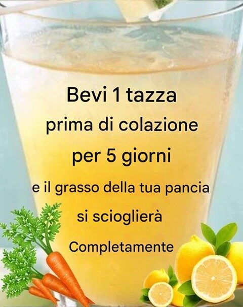 Bevanda al limone e carota per perdere peso